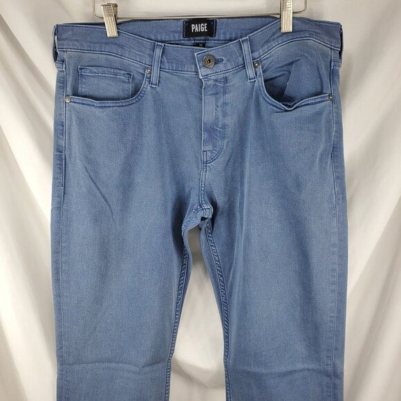 Paige Men's Blue Federal Straight Leg Jeans Slim Fit Denim Stretch Size 33 - Picture 5 of 14